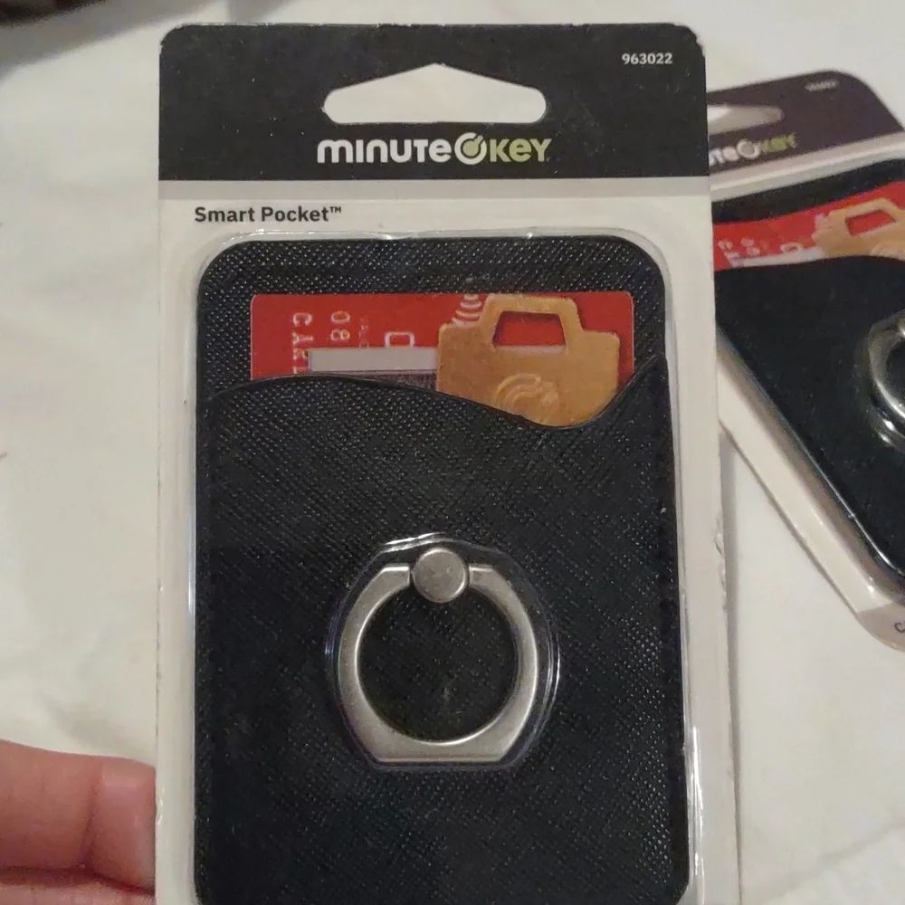 Black and Silver Phone Grip Cover